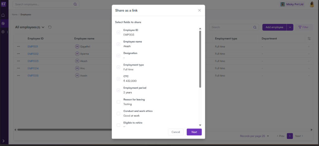 Lystproof: Choose the confirmed documents from the dashboard